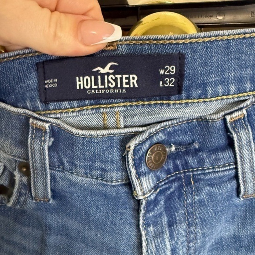 Hollister Women's Skinny Jeans W29 Blue Distressed Epic Flex Stretch Denim - Picture 2 of 5